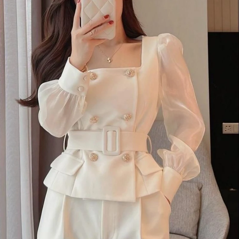 Pant Summer Set of Two Fashion Pieces for Women Luxury Women's Sets Sexy Trouser 2 Piece Outfits 2023 Pants Elegant Blazer Su
